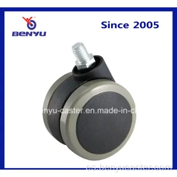 Nylon+Pu Caster Wheel Black con el desgaste resistente al desgaste